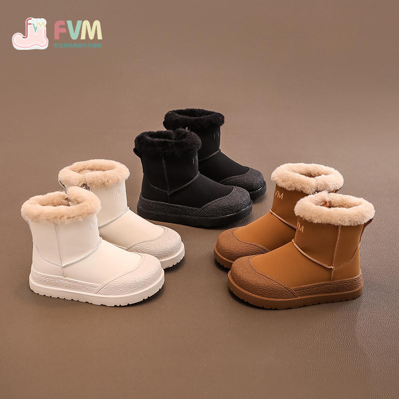 女童鞋儿童雪地靴加绒冬靴男童