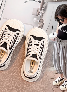 女童鞋子儿童帆布鞋男童运动板鞋2026春秋季新款小白大童轻便女孩