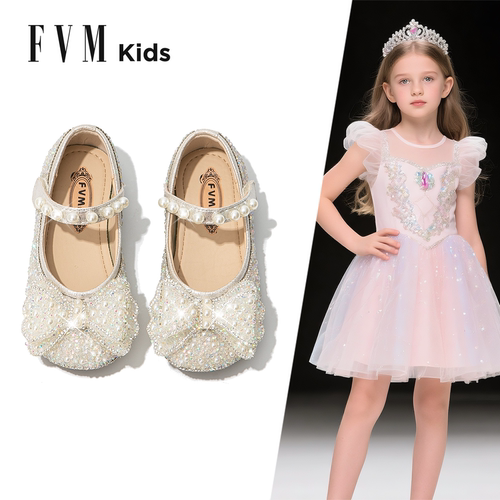 柔软不掉钻，FVM女童水晶鞋，