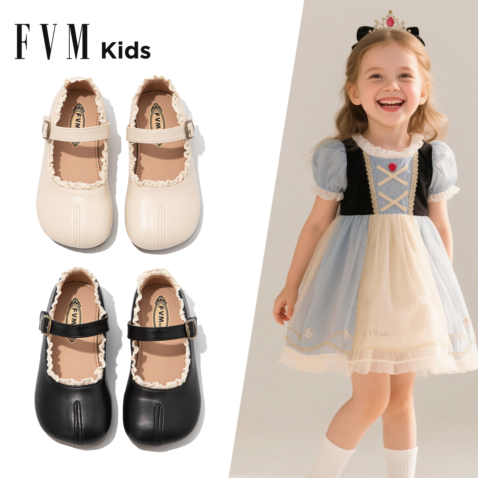 宝妈喜欢的女童软底公主皮鞋