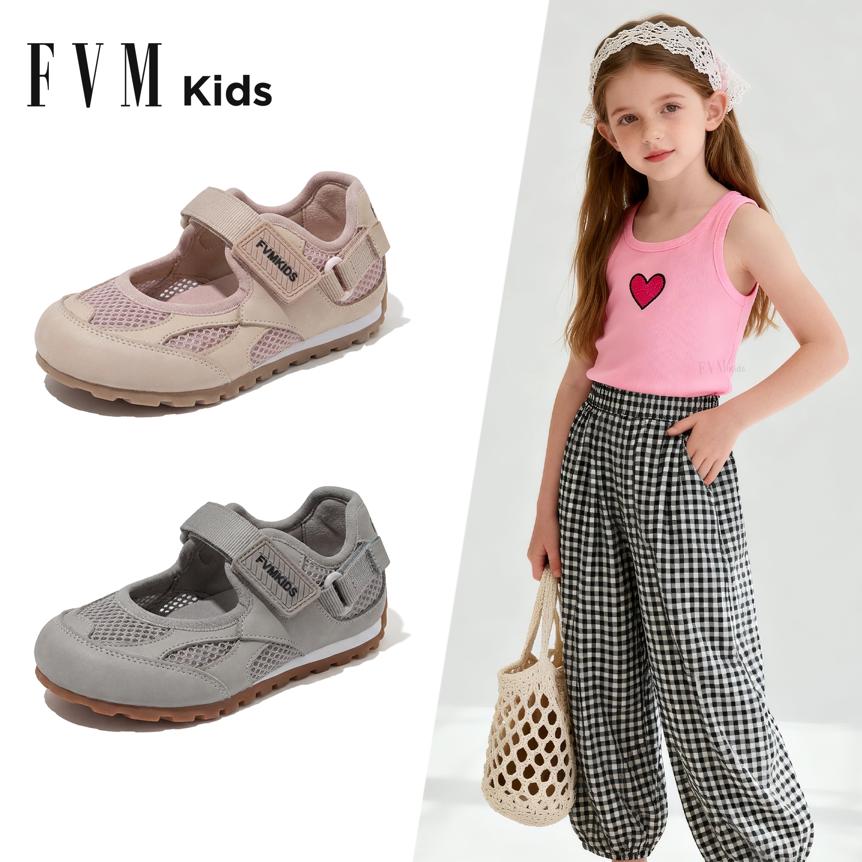 女童鞋子儿童运动凉鞋2026新款夏季夏款中大童小女孩网面软底透气