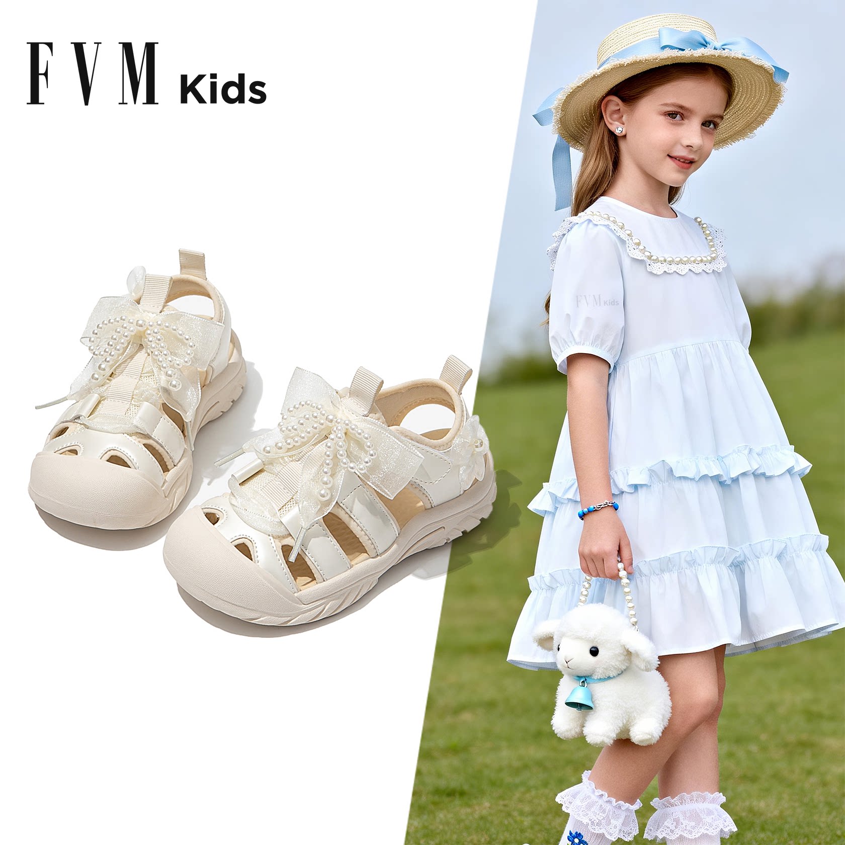 女童鞋子儿童公主包头运动凉鞋2026新款夏季软底女宝宝溯溪可下水