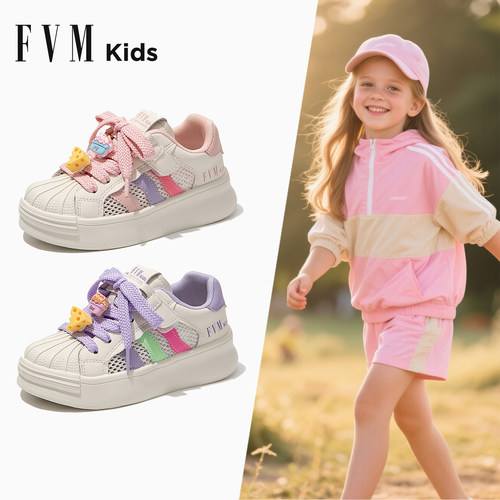 FVM女童鞋子儿童运动板鞋