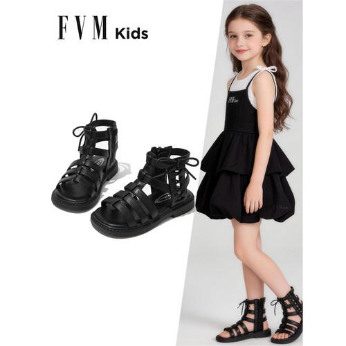 FVM夏季公主罗马凉鞋女孩洋气