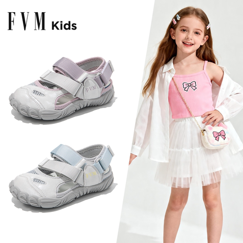 FVM女童鞋子公主包头运动凉鞋