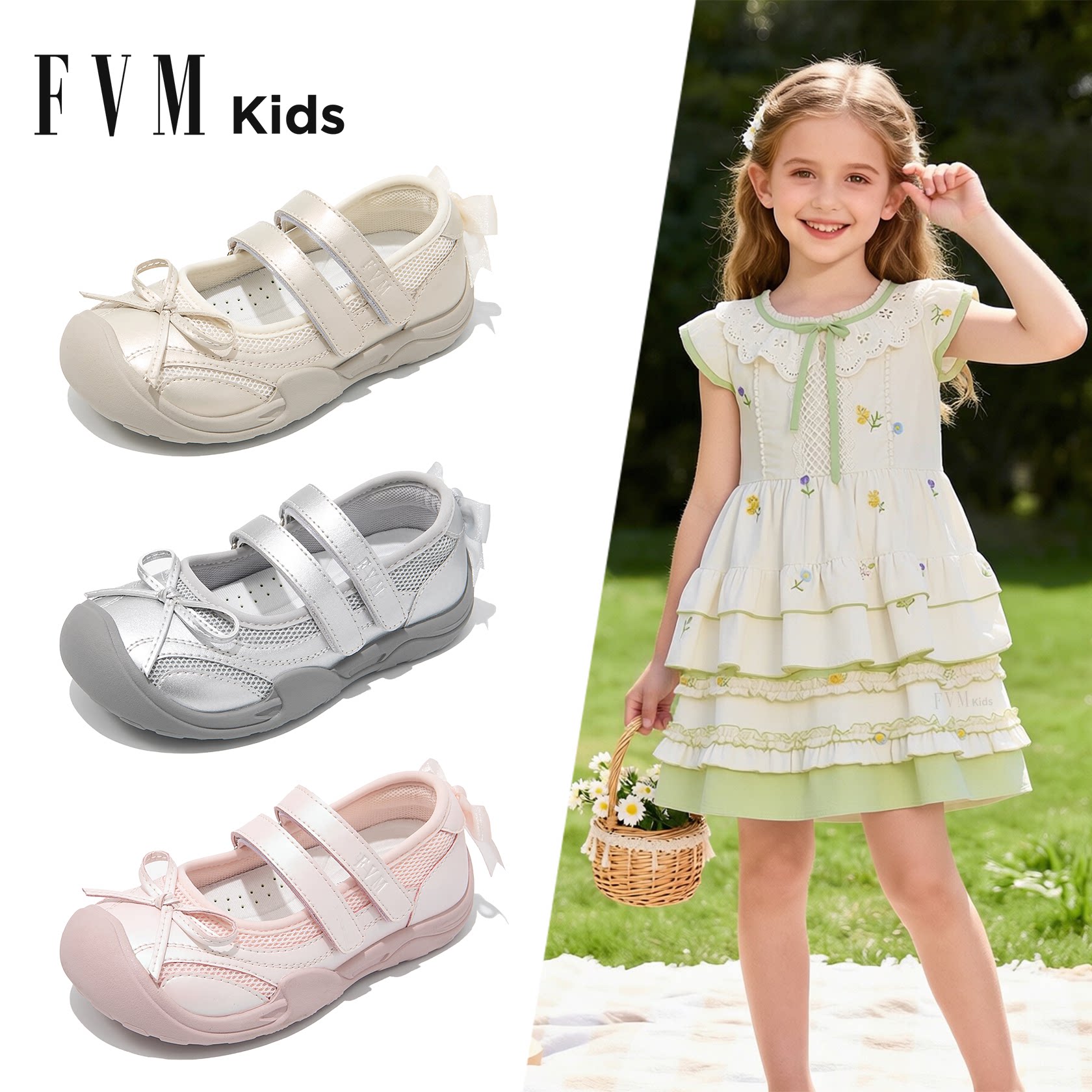 女童运动凉鞋子儿童2026新款夏季夏款小童女款薄款透气女孩中大童