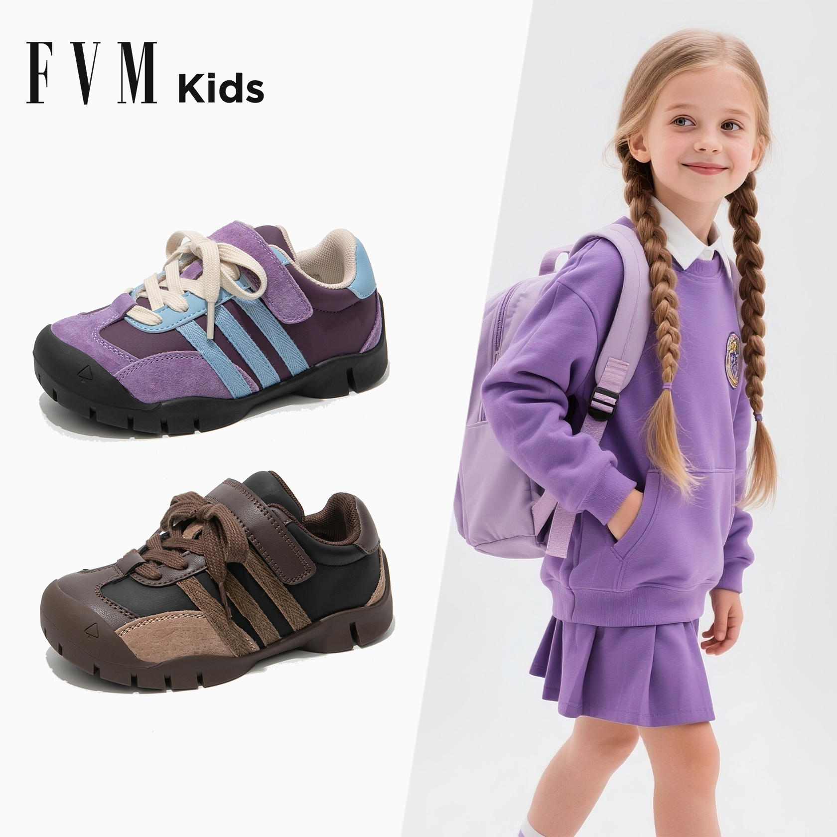 FVM女童鞋子儿童户外运动鞋