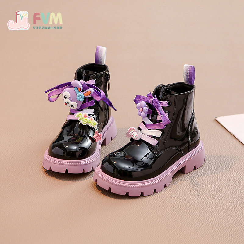 【断码清仓】女童鞋秋冬款儿童马丁短靴2024新款冬季加绒皮靴洋气,童鞋/婴儿鞋/亲子鞋,皮靴,淘宝优惠券,粉丝福利购,淘宝优惠卷