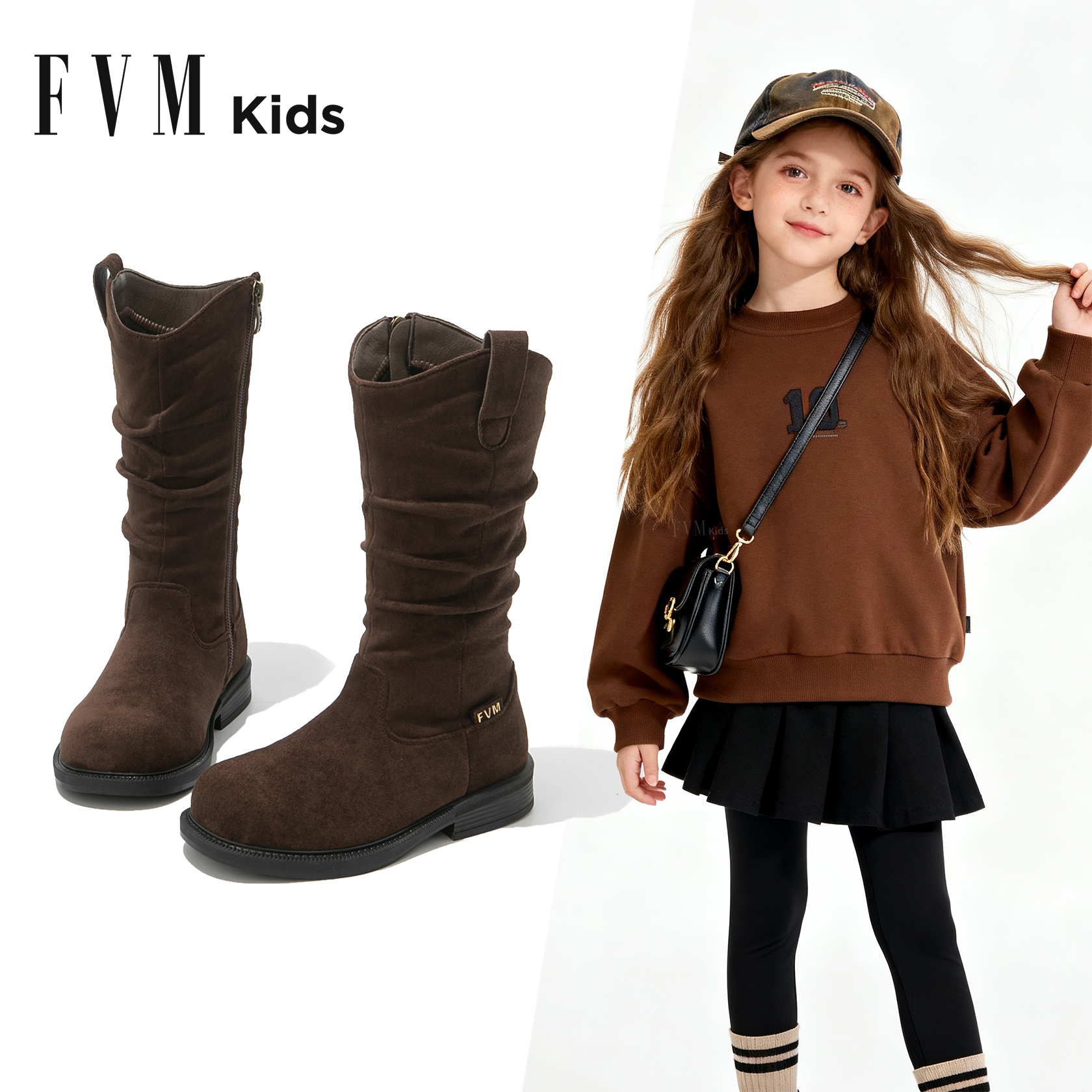 【女童公主堆堆长靴】冬季冬靴