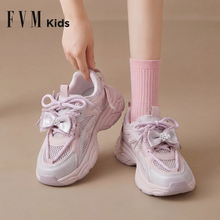 FVM女童鞋子儿童巨好看运动老爹鞋2026新款春季女款软底大童女孩
