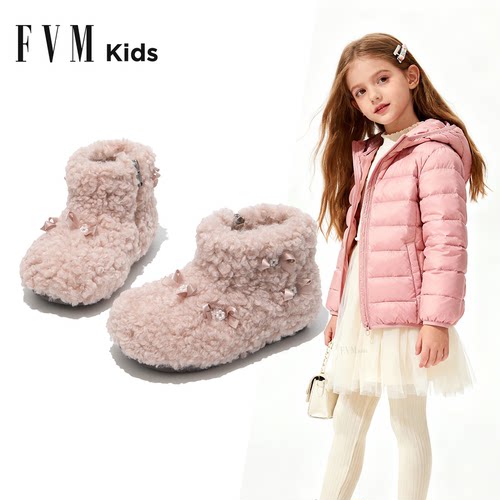 女童马丁棉靴毛毛雪地靴