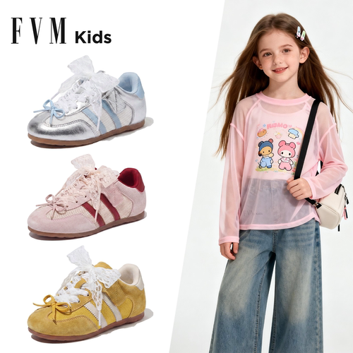 FVM女童鞋子儿童运动德训板鞋