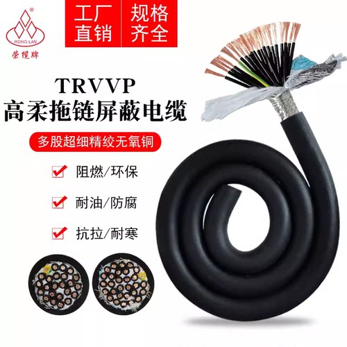 耐折1500万次柔性屏蔽线TRVVP