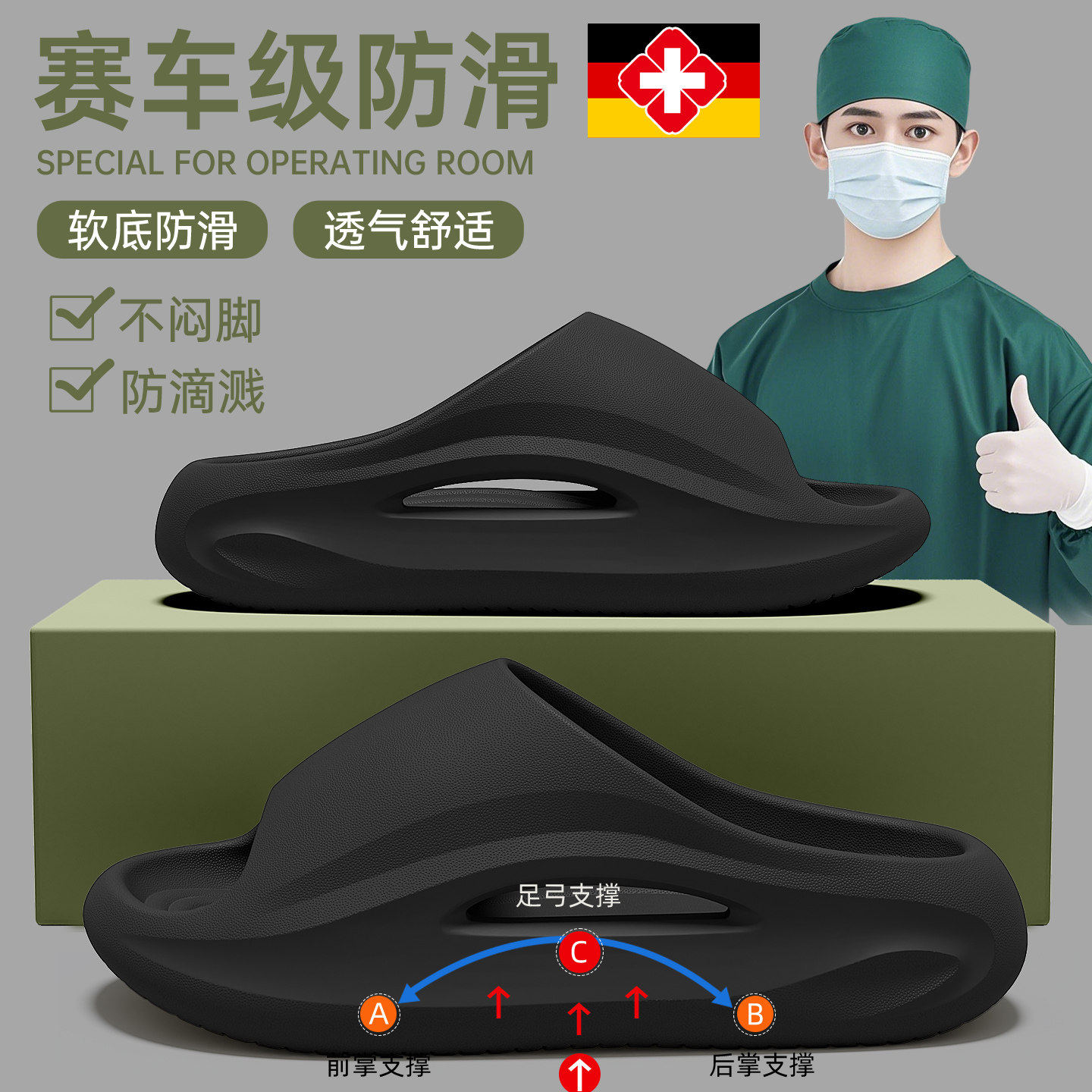 凉拖鞋男款潮牌夏季外穿2026新款eva踩屎感运动防滑厚底拖鞋情侣