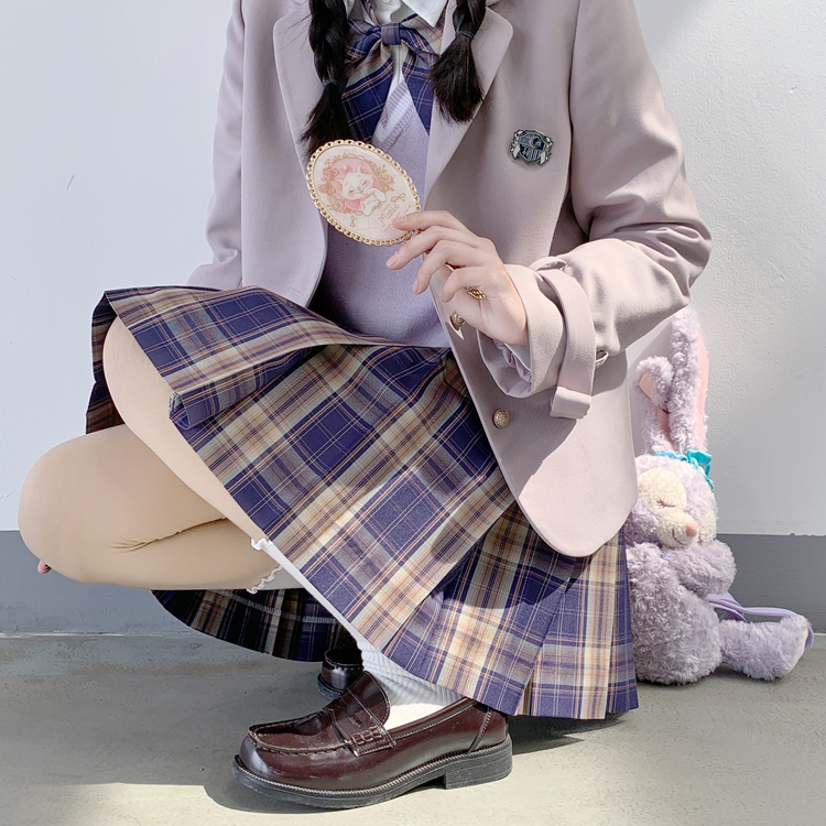 现货清仓原创jk格裙送领结