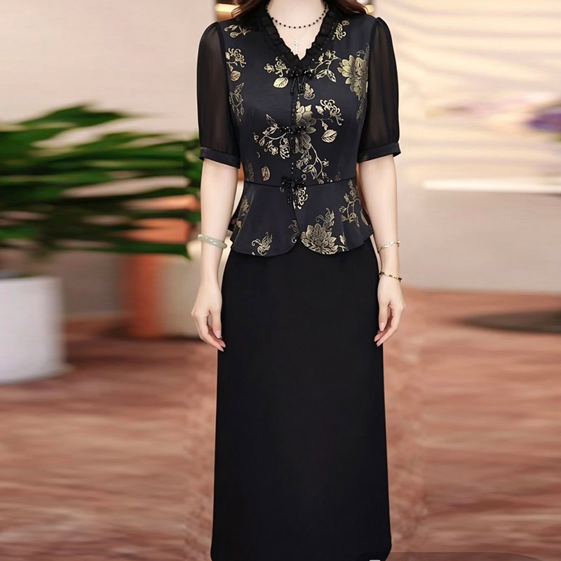 高端百搭夏季新款时尚显瘦洋气上衣休闲气质高级感裙子两件套潮女