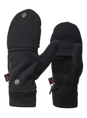 现货 黑*家 抓绒保暖 连指 半指 手套 BD801899