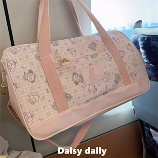 行李袋短途旅行包女轻便大容量包包可爱外出旅行袋手提包收纳包