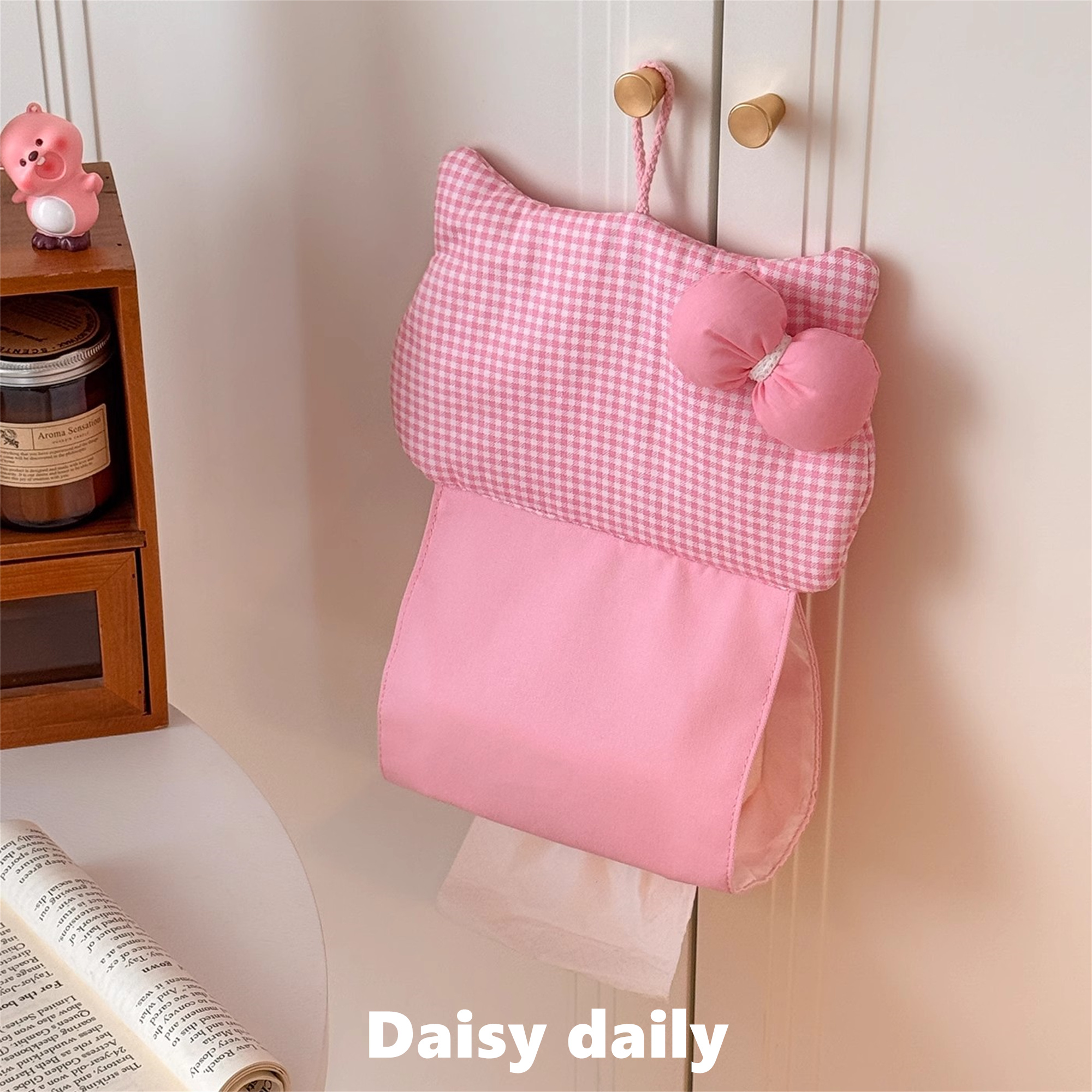 可爱猫咪纸巾盒家用客厅卡通挂壁式纸巾套茶几纸巾收纳盒装饰品