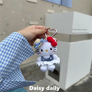 草帽猫咪包包挂件可爱公仔玩偶高级感背书包小饰品女生礼物