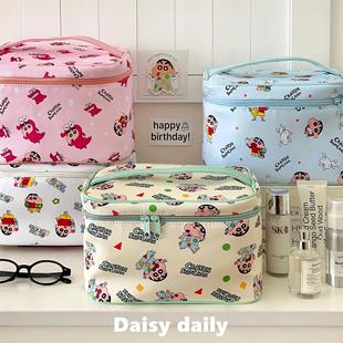 可爱蜡笔小新化妆包女便携式 大容量旅行护肤品收纳袋分区洗漱包箱