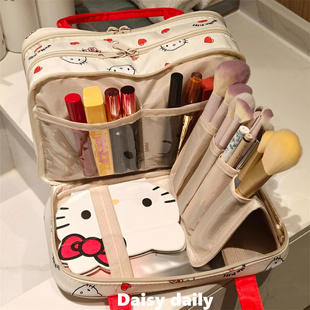 2025新款 化妆收纳包大容量旅行便携洗漱包可爱卡通猫咪化妆包女