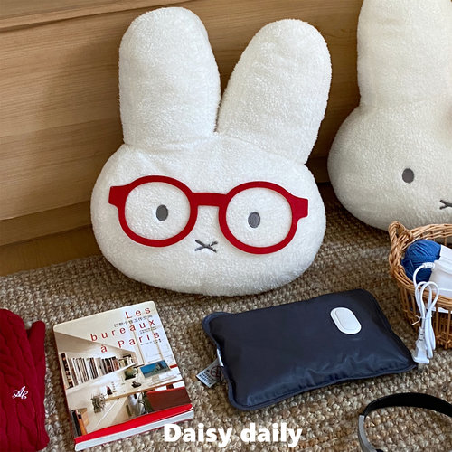 卡通毛绒兔子热水袋冬季女生暖肚暖手宝电热加厚暖水袋防爆充电款