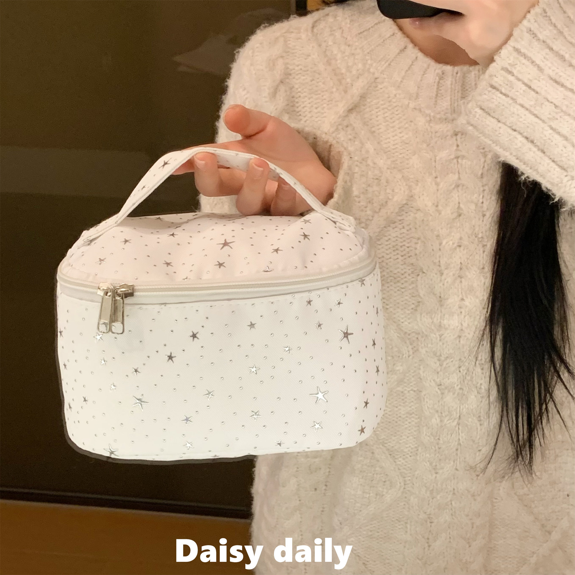 ins星星化妆包外出随身便携式高级感大容量内胆包收纳袋洗漱包女,收纳整理,化妆包,淘宝优惠券,粉丝福利购,淘宝优惠卷