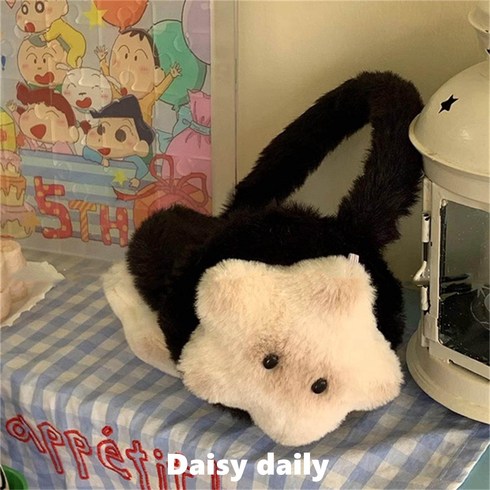 星星暹罗猫毛绒耳罩可调节护耳朵耳包学生情侣款骑行保暖耳套防冻