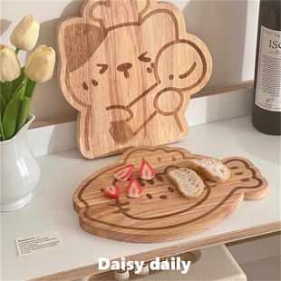 家用实木ins案板菜板宝宝辅食卡通婴儿切菜板厨房可爱水果砧板
