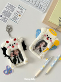 原创天使与恶魔毛绒卡套闺蜜学生韩国拍立得咕卡爱豆明星小卡挂件
