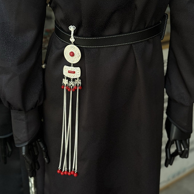 新款藏式民族风胸挂压襟蒙古族藏族胸花镶嵌挂饰扣挂中国风配饰品