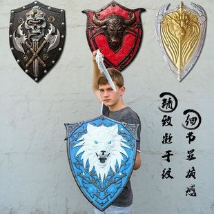 盾牌大号cos道具儿童软胶玩具武器模型古代骑士演出盾牌美国队长