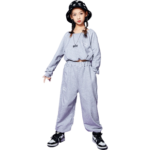 儿童爵士舞街舞长裤女童JAZZ练功服裤子男童hiphop嘻哈潮裤宽松