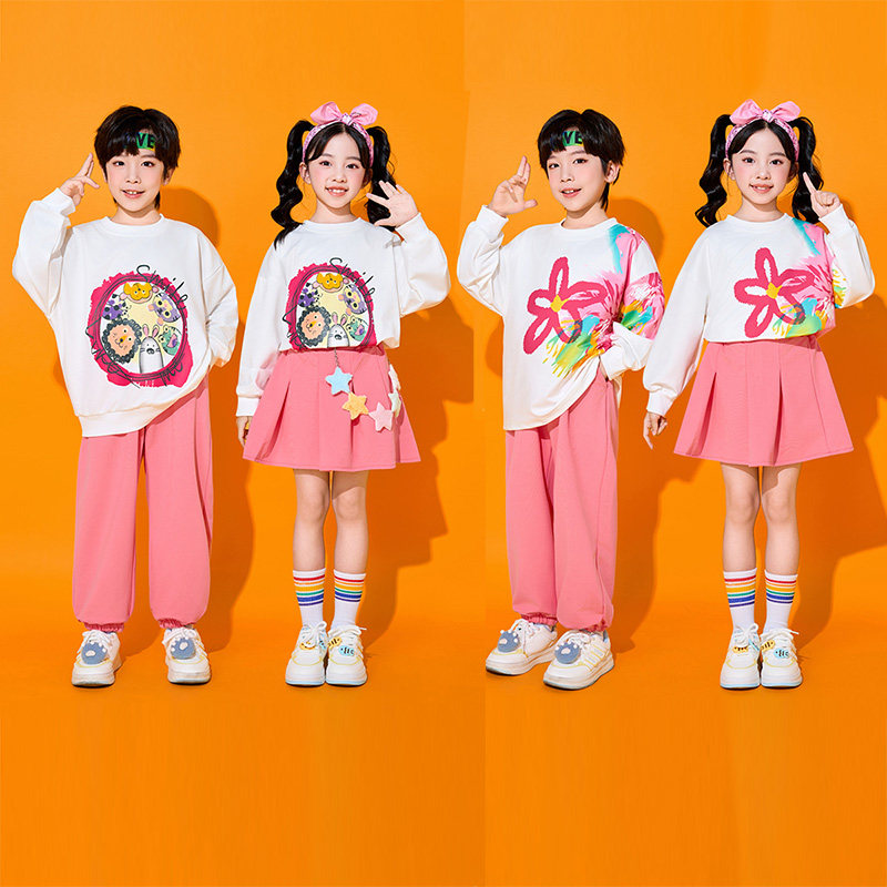 儿童演出服小学生运动会服装啦啦队表演服幼儿园舞蹈服可爱秋冬