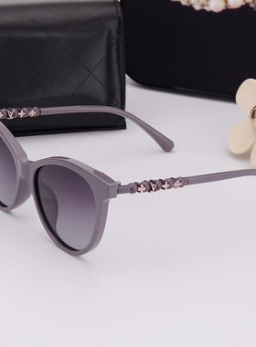 个性圆脸字母女士偏光太阳眼镜