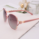 精致优雅四叶草镶钻偏光太阳镜 女 复古大框墨镜粉色显瘦驾驶镜潮