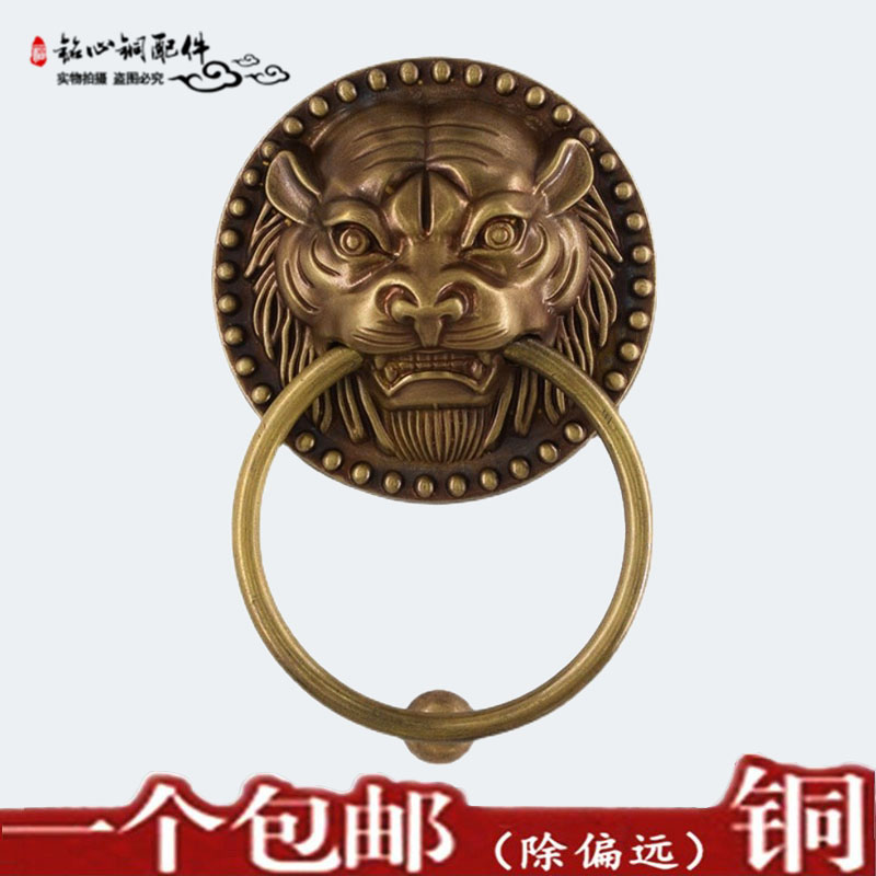 黄铜大门中式复古纯铜兽头门环
