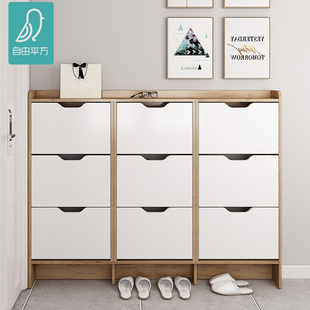 香港包邮包安装入户门后鞋架多层家用门口简约现代超薄翻斗鞋柜实