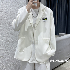 A6101*大码M-5XL 港风 西服宽松男士潮流帅气秋季上衣图片