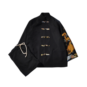 A1006大码秋冬风2021 龙刺绣 盘扣/汉服套装图片