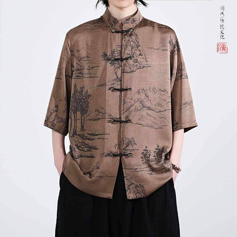 夏季新品2026 风 汉服短袖衬衫/衬衣A675-p65图片