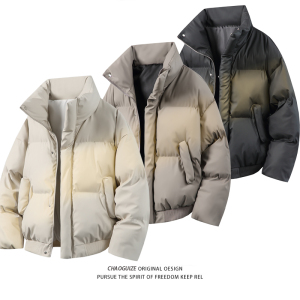 跑量2025PU皮立领棉服男  保暖情侣棉服潮牌美式皮衣棉衣A525*P88图片