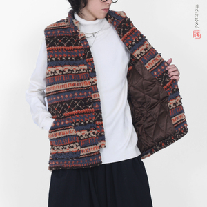 冬2025羊羔毛唐装马甲棉衣加厚羽绒马甲棉衣外套A528-P118