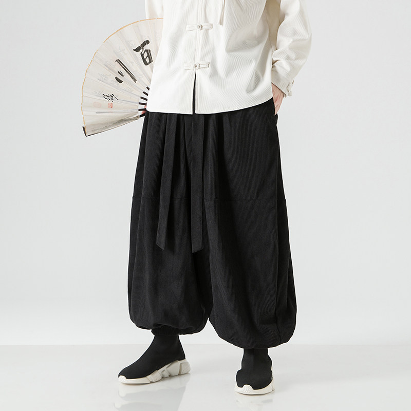 2026春灯芯绒4色休闲裤男宽松款哈伦灯笼裤子A101-p70,男装休闲裤,钱塘7008(原4008)