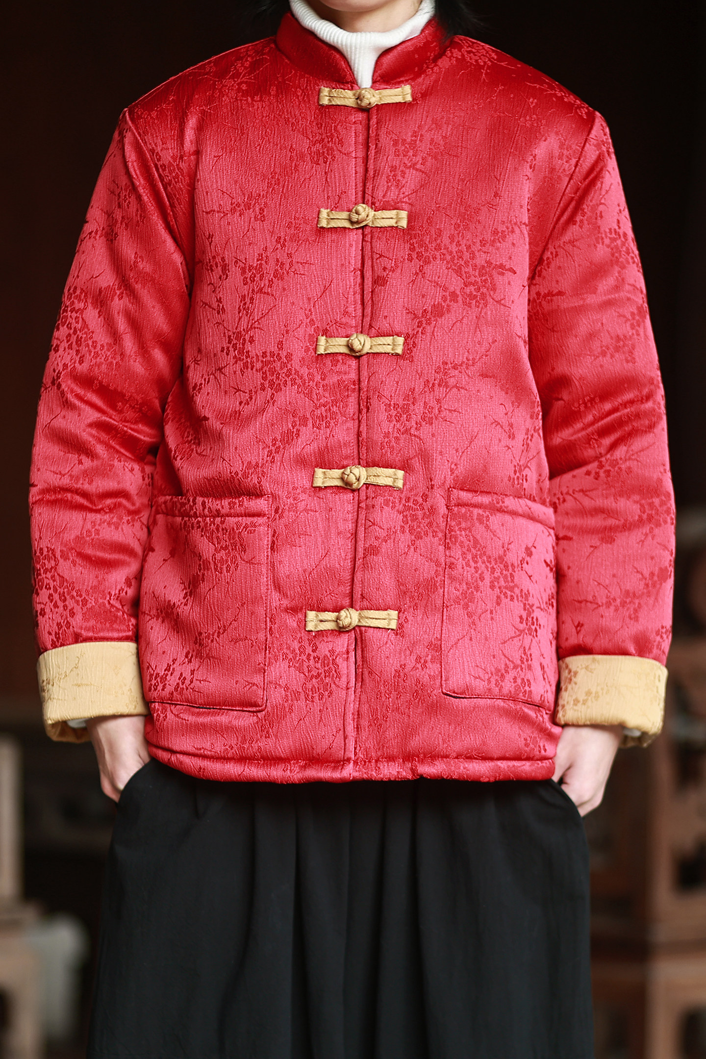 现货！新年红2025冬季风唐装棉衣汉服棉袄外套A510-P140,男装棉衣,钱塘7008(原4008)