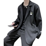 A6101*大码M-5XL港风西服宽松男潮流外套秋季上衣P75，男装西服，钱塘7008(原4008)
