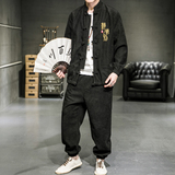 A2021主推！风2021秋冬篆文刺绣盘扣/唐装/汉服套装，男装民族服装，钱塘7008(原4008)