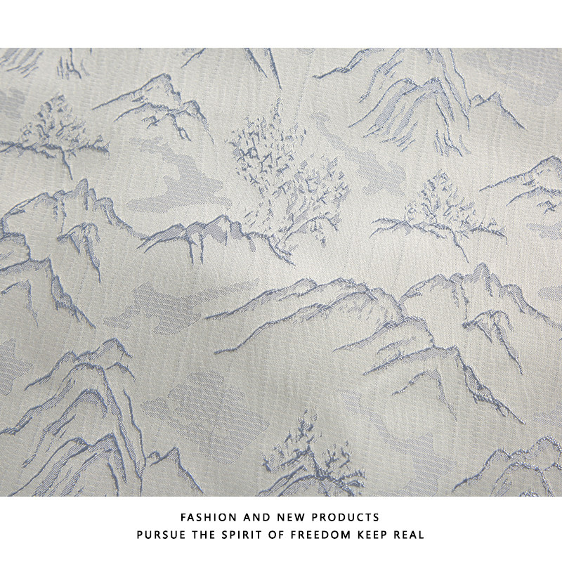 白底新品2025秋新中式提花款拼接夹克唐装外套A935-P110,男装民族服装,钱塘7008(原4008)
