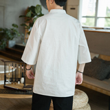 A3009*咖啡大码2021新品中国风盘扣短袖假两件衬衫/衬衣p60，男装衬衫，钱塘7008(原4008)